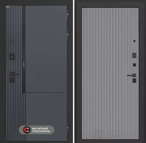 Входная дверь Лабиринт Лаб 2 Про 29 – Серый рельеф софт