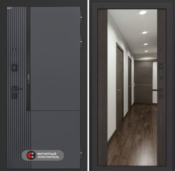 Входная дверь Лабиринт Лаб 2 Про с зеркалом Максимум – Венге