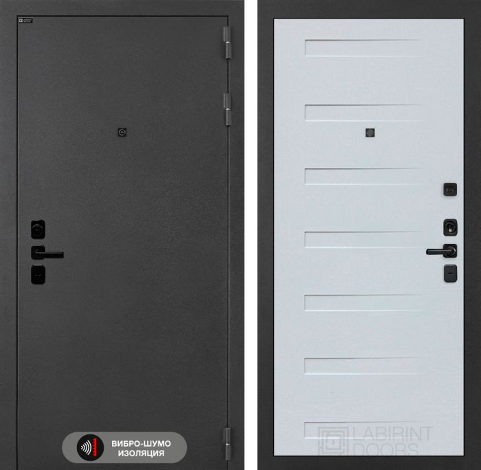 Входная дверь Лабиринт Соналаб 14 - Дуб кантри белый горизонт