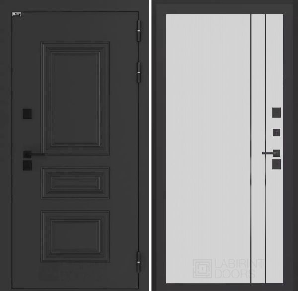 Входная дверь Лабиринт Аляска Лайт - 10 - Белый рельеф софт