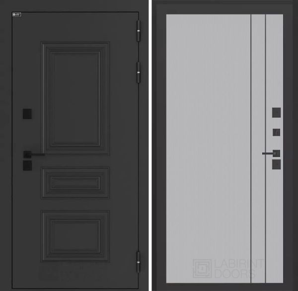 Входная дверь Лабиринт Аляска Лайт - 10 - Серый рельеф софт