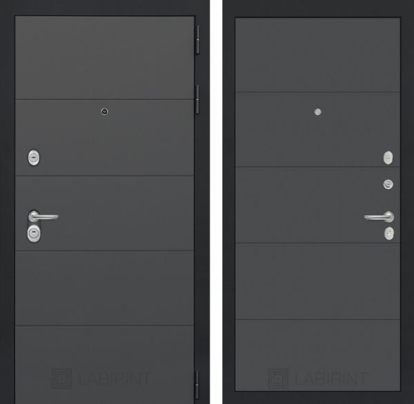 Входная дверь Лабиринт ART графит 13 - Графит софт