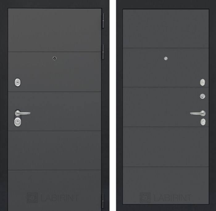 Входная дверь Лабиринт ART графит 13 - Графит софт