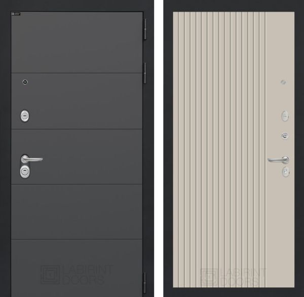 Входная дверь Лабиринт ART графит 29 - Капучино