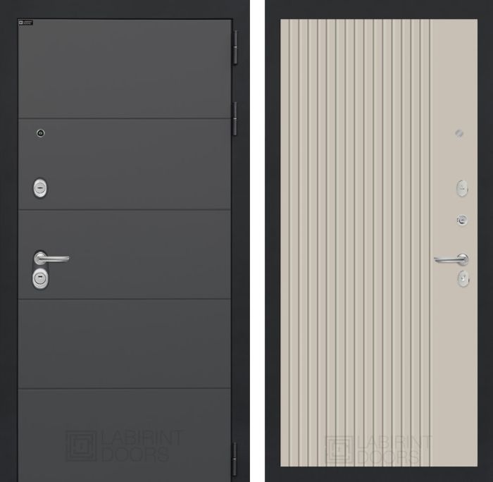 Входная дверь Лабиринт ART графит 29 - Капучино