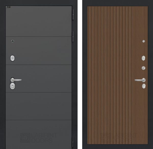 Входная дверь Лабиринт ART графит 29 - Дуб Кантри Темный