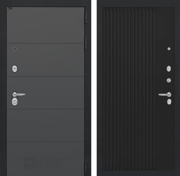 Входная дверь Лабиринт ART графит 29 - Черный кварц