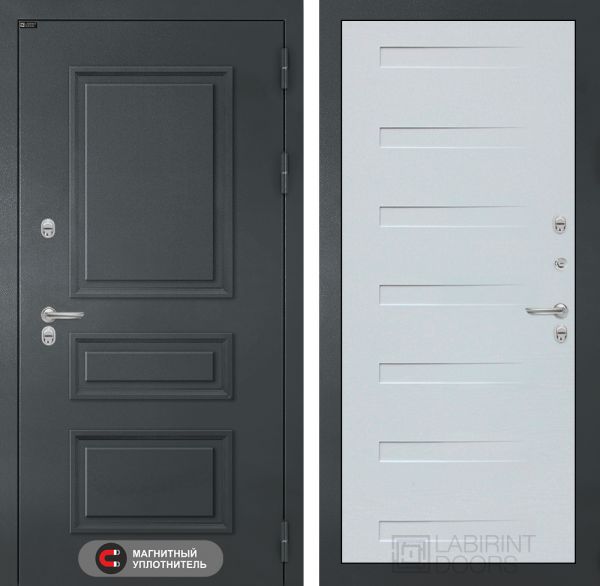 Входная дверь Лабиринт Атлантик 14 - Дуб кантри белый горизонт