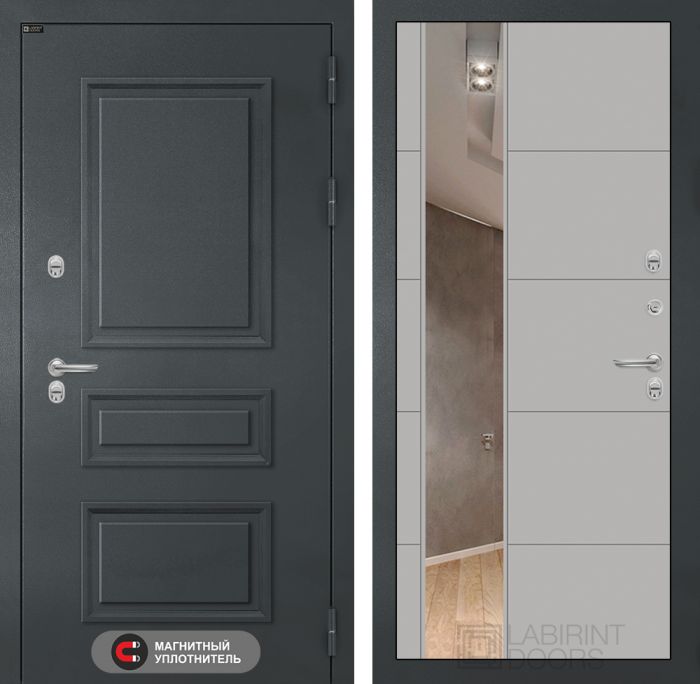 Входная дверь Лабиринт Атлантик 19 - Грей софт