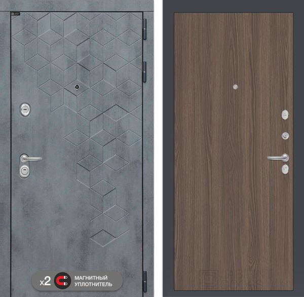 Входная дверь Лабиринт Бетон 05 - Ясень темный
