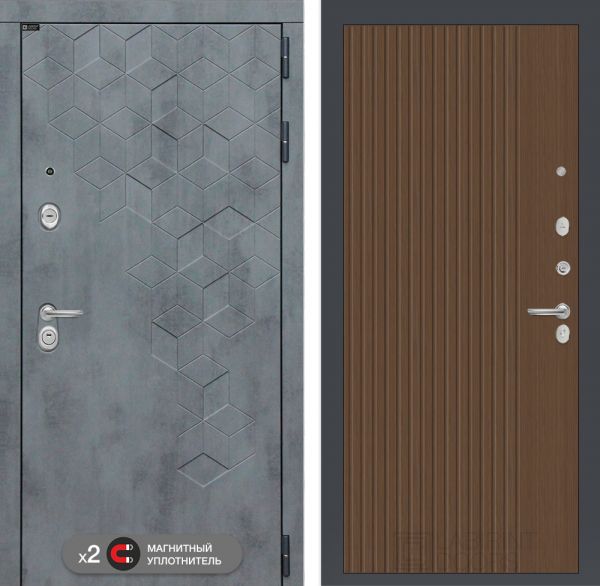 Входная дверь Лабиринт Бетон 29 - Дуб кантри темный