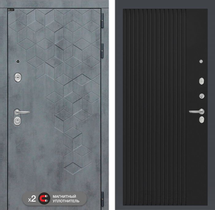 Входная дверь Лабиринт Бетон 29 - Черный кварц