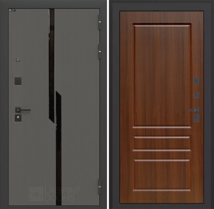 Входная дверь Лабиринт Карбон (CARBON) 03 - Орех бренди