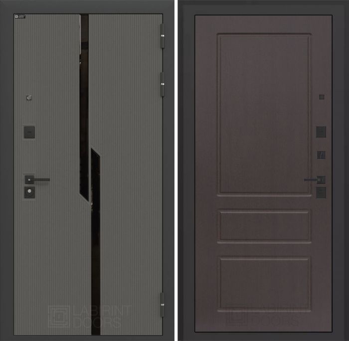 Входная дверь Лабиринт Карбон (CARBON) 03 - Орех премиум