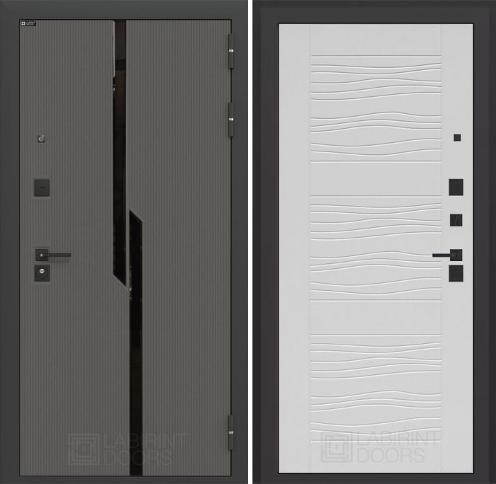 Входная дверь Лабиринт Карбон (CARBON) 06 - Белое дерево