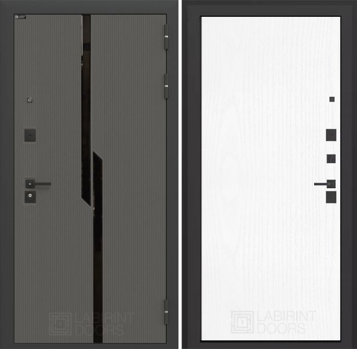 Входная дверь Лабиринт Карбон (CARBON) 07 - Белое дерево