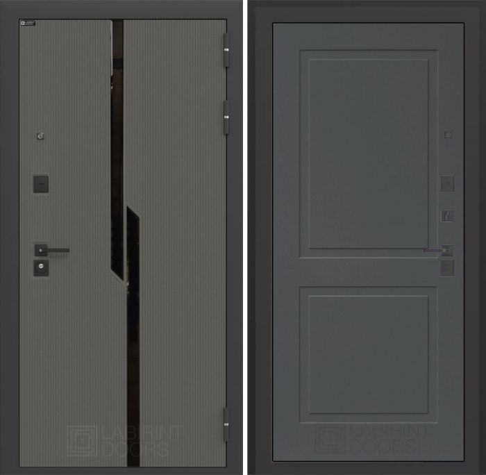 Входная дверь Лабиринт Карбон (CARBON) 11 - Графит софт