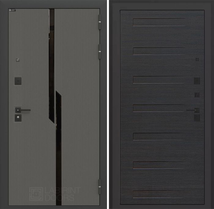 Входная дверь Лабиринт Карбон (CARBON) 14 - Эковенге поперечный