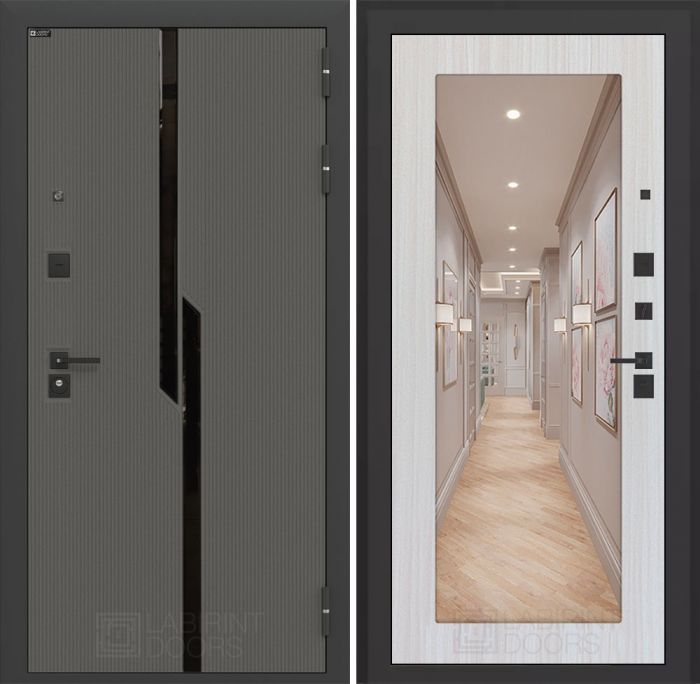 Входная дверь Лабиринт Карбон (CARBON) 18 - Сандал белый