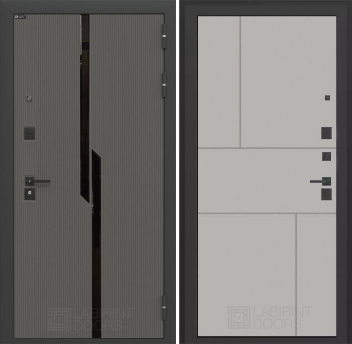Входная дверь Лабиринт Карбон (CARBON) 21 - Грей софт
