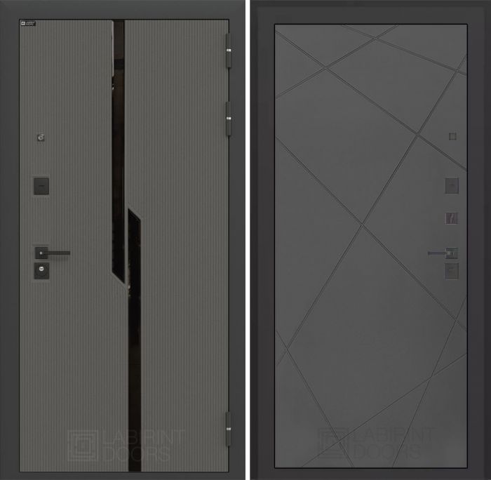 Входная дверь Лабиринт Карбон (CARBON) 24 - Графит софт