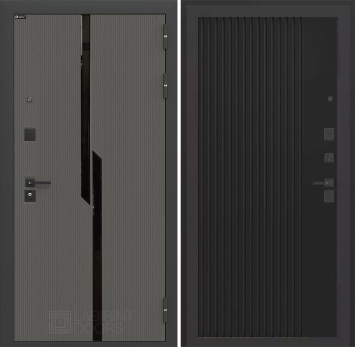 Входная дверь Лабиринт Карбон (CARBON) 29 - Черный кварц