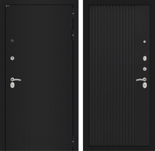 Входная дверь Лабиринт CLASSIC шагрень черная 29 - Черный кварц