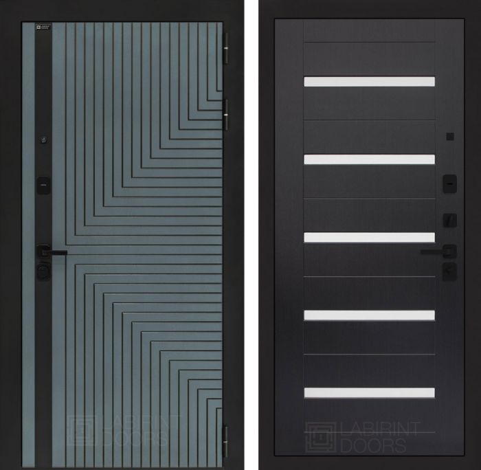 Входная дверь Лабиринт CREDOR 01 – Венге, стекло белое