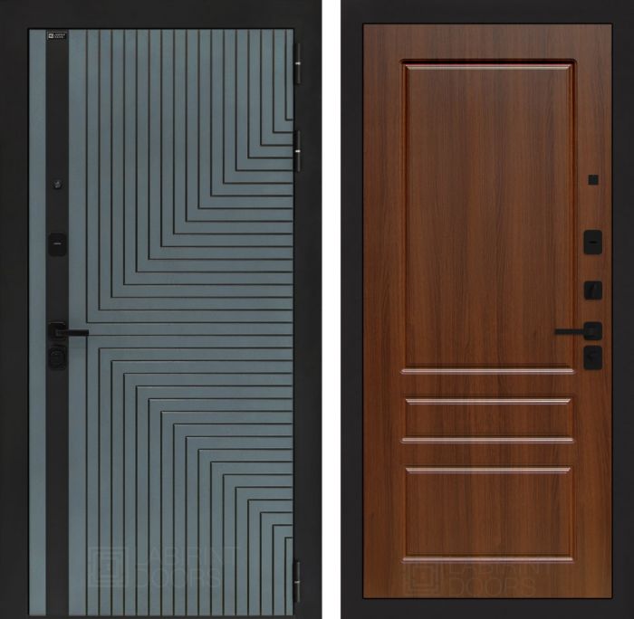 Входная дверь Лабиринт CREDOR 03 – Орех бренди