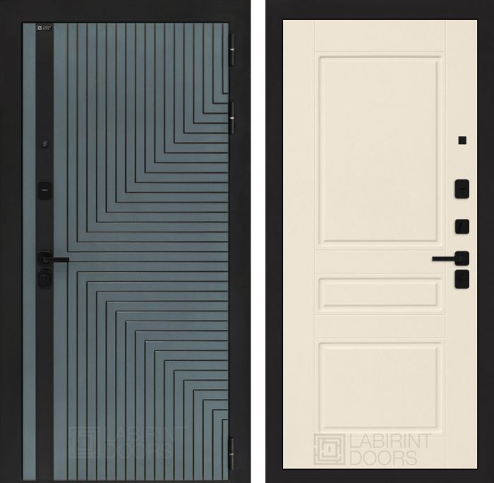 Входная дверь Лабиринт CREDOR 03 – Крем софт