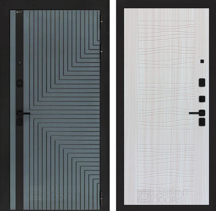Входная дверь Лабиринт CREDOR 06 – Сандал белый