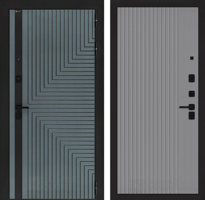 Входная дверь Лабиринт CREDOR 29 – Серый рельеф софт