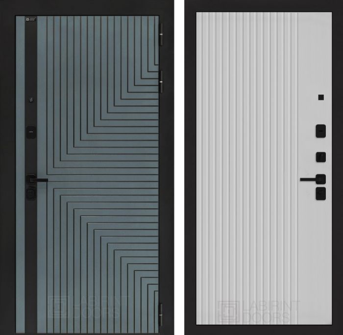 Входная дверь Лабиринт CREDOR 29 – Белый рельеф софт