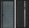 Входная дверь Лабиринт CREDOR 31 – Черный кварц, зеркальная вставка с тонировкой