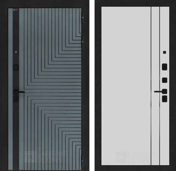 Входная дверь Лабиринт CREDOR 10 - Белый рельеф софт