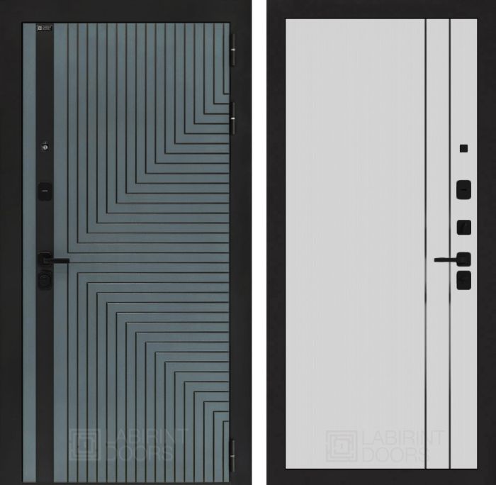 Входная дверь Лабиринт CREDOR 10 - Белый рельеф софт