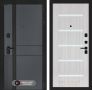 Входная дверь Лабиринт EVOLAB 01 – Сандал белый, стекло белое