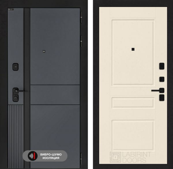 Входная дверь Лабиринт EVOLAB 03 – Крем софт