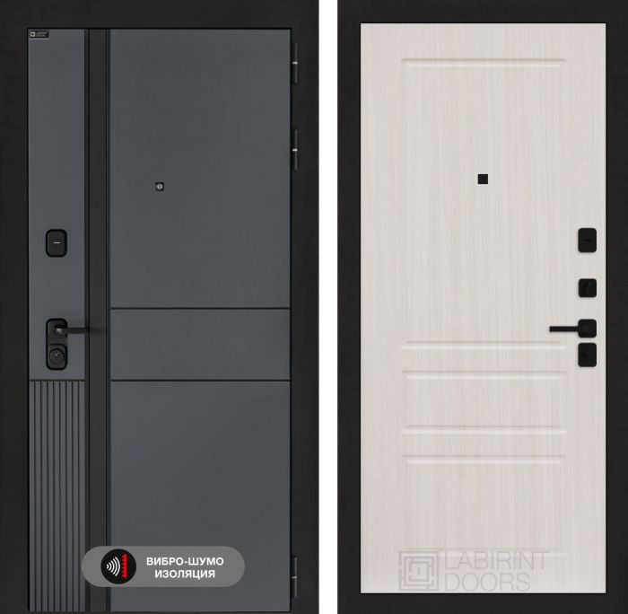 Входная дверь Лабиринт EVOLAB 03 – Сандал белый
