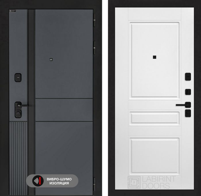 Входная дверь Лабиринт EVOLAB 03 – Белый софт