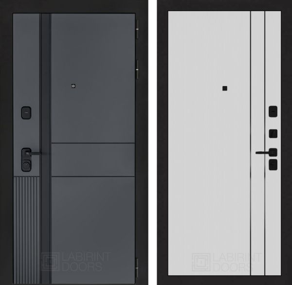 Входная дверь Лабиринт EVOLAB 10 - Белый рельеф софт