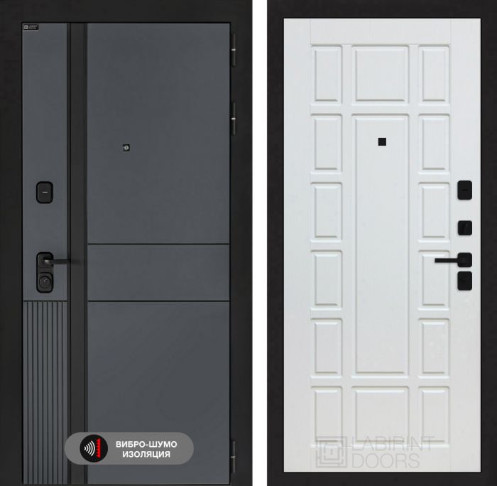 Входная дверь Лабиринт EVOLAB 12 – Белое дерево