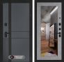 Входная дверь Лабиринт EVOLAB с Зеркалом 18 – Бетон светлый