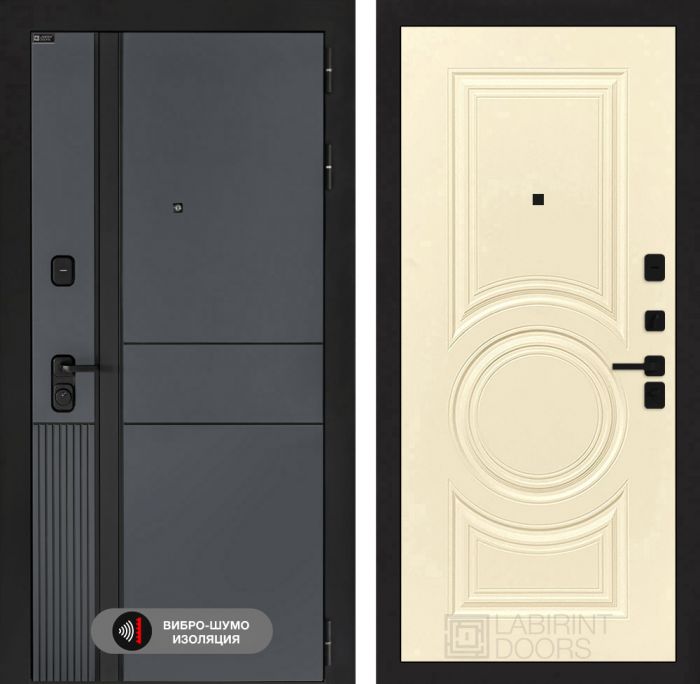 Входная дверь Лабиринт EVOLAB 23 – Шампань софт