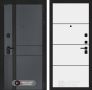 Входная дверь Лабиринт EVOLAB 25 – Белый софт, черный молдинг