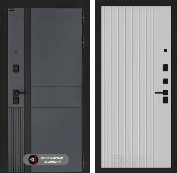 Входная дверь Лабиринт EVOLAB 29 – Белый рельеф софт