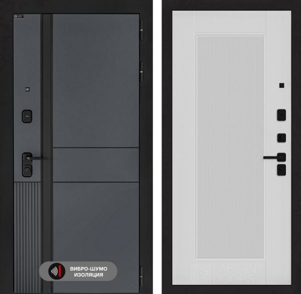 Входная дверь Лабиринт EVOLAB 30 – Белый рельеф софт