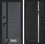 Входная дверь Лабиринт EVOLAB 31 – Черный кварц, зеркальная вставка с тонировкой