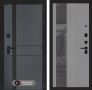 Входная дверь Лабиринт EVOLAB с Зеркалом 32 тонированным – Серый рельеф софт