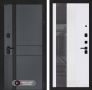 Входная дверь Лабиринт EVOLAB с Зеркалом 32 тонированным – Белый рельеф софт